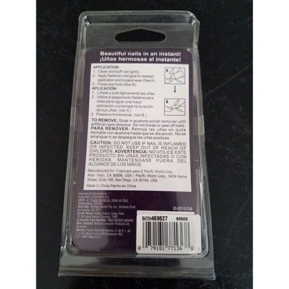 Artificial Nails by Nailene #21101 Nude & Argyle Pattern Tip 24 Nails - Picture 3 of 5